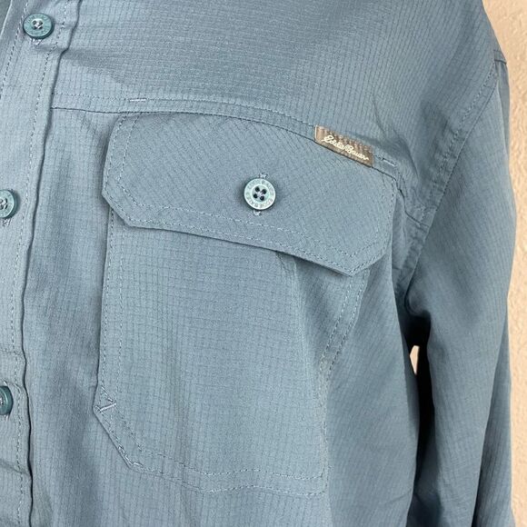 EUC Eddie Bauer Blue Breathable and water repellent Outdoor Shirt Size TL - Picture 4 of 7